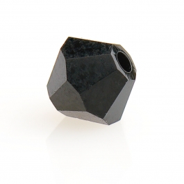 4mm Jet  5301 Bi-Cone Swarovski Crystal Beads - Pack of 10