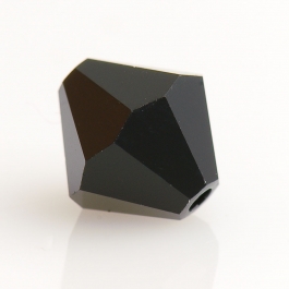 8mm Jet 5301 Bi-Cone Swarovski Crystal Beads - Pack of 6