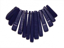 13 Piece Lapis (Reconstituted/Dyed) Gemstone Bead Collar - 1 Set
