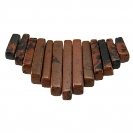 13 Piece Mahogany Obsidian Collar Set - Pack of 1