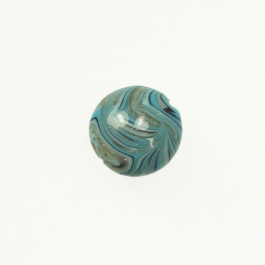 Art Nouveau Lentil Turquoise, Size 18mm