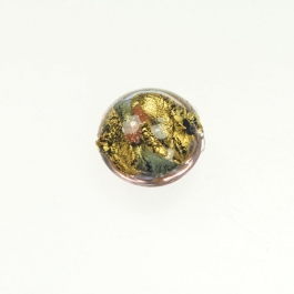 Abstract Lentil Crystal/Yellow Gold/Aventurina, Size 17mm