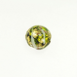 Abstract Lentil Lime/White/Yellow Gold/Aventurina, Size 17mm