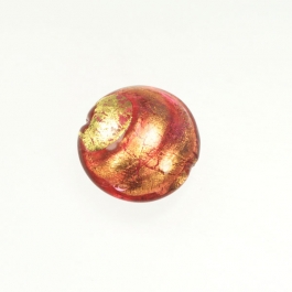 Exposed Gold Disc Rubino/Yellow Gold, Size 25mm