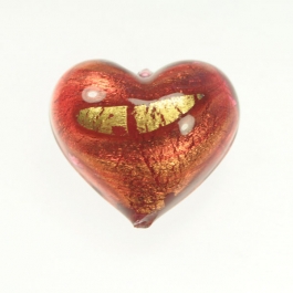 Grande Exposed Gold Heart Rubino/Yellow Gold, Size 32mm