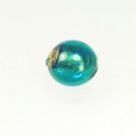 Exposed Gold Lentil Aqua, Yellow Gold, Size 17mm