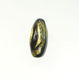 Exposed Gold Oval Chocolate/Yellow Gold, Size 28mm