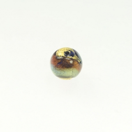 Exposed Gold Round Amethyst/Periwinkle/Yellow Gold, Size 12mm