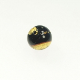Exposed Gold Round Chocolate/Yellow Gold, Size 12mm