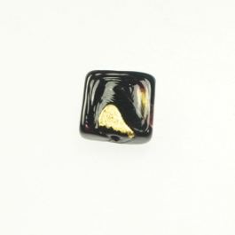 Exposed Gold Square Chocolate/Yellow Gold, Size 11mm