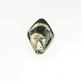 Exposed Gold Flat Diamond Black/White Gold, Size 30mm