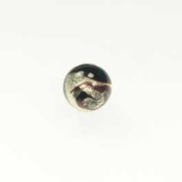 Exposed Gold Round Black/White Gold, Size 12mm