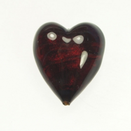 Large Foil Heart Red/Yellow Gold, Size 21mm