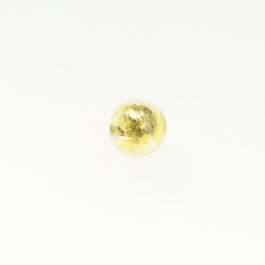 10mm Foil Round Crystal/Yellow Gold, Size 10mm
