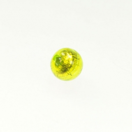 10mm Foil Round Lime/Yellow Gold, Size 10mm