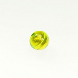 14mm Foil Round Lime/Yellow Gold, Size 14mm