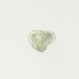 Baby Heart Crystal/White Gold Foil, Approx. Size 14mm