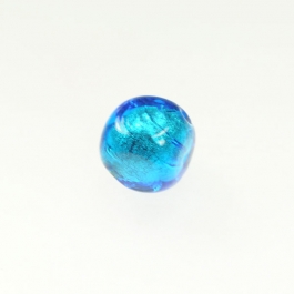 Foil Nugget Aqua/White Gold, Size 16mm