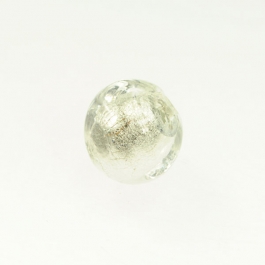 Foil Nugget Crystal/White Gold, Size 16mm