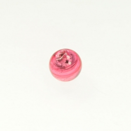 10mm Foil Round Rubino/White Gold, Size 10mm