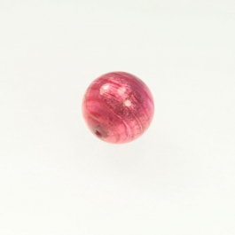 14mm Foil Round Rubino/White Gold, Size 14mm