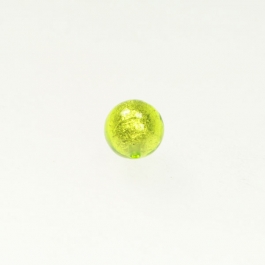 8mm Foil Round Lime/White Gold, Size 8mm