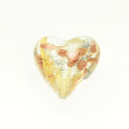 Luna Heart Luna Heart - Crystal/White & Yellow Gold, Aventurina,  Size 21mm