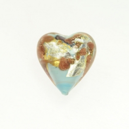 Luna Heart Luna Heart - Turquoise/White & Yellow Gold,  Aventurina, Size 21mm