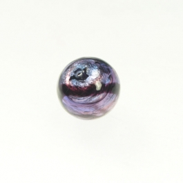 Tigrato Round Amethyst/Bluino, Silver Foil, Size 12mm