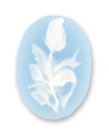 18x13mm Oval Fashion Cameo Blue Rose - Pack of 4