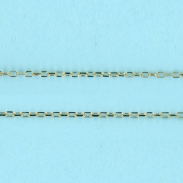 1.25mm x 2.25mm 14kt Gold Chain Diamond cable elongated links - 5FT