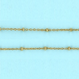 1.06mm x 1.6mm 14/20 Gold Filled Chain Satellite chain with Cable chain and 1.8 mm nuts  10 mm distance - 10FT