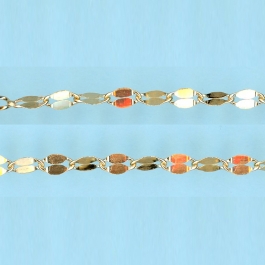 3.25mm x 5.4mm 14/20 Gold Filled Chain Long cable hammered links - 10FT