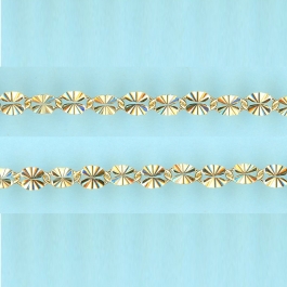 3.44mm x 5.14mm 14/20 Gold Filled Chain Long cable STARBURST links - 10FT