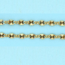 1.8mm x 2.45mm x 1.15-3.12mm x 5.5mm 14/20 Gold Filled Chain Figaro 1 short links 1 long STARBURST - 10FT