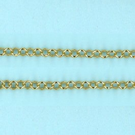 3mm 14/20 Gold Filled Chain Round rolo half round wire - Belcher - 10FT