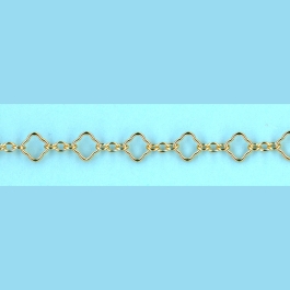 4.25-1.65mm X 2.1mm Clover Chain Alternating With 3 Oval Links Wire 0.35 mm - 14/20 Gold Filled Chain 10FT