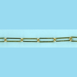 2.75mm X 10mm Paper Clip Chain Round Wire 0.6 mm - 14/20 Gold Filled Chain 10FT