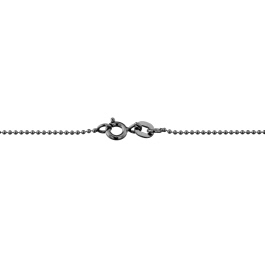 Sterling Silver Ball Chain (Oxidized) 1mm 20 inch - Pack of 1