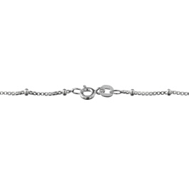 Sterling Silver Box Chain 1.14mm w/ Beads 20 inch - Pack of 1