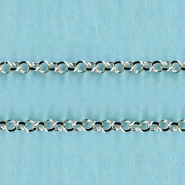3mm Sterling Silver Chain Round rolo half round wire - Belcher - 10FT