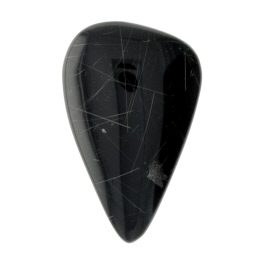 29X18mm Rutilated Quarts On Black Agate