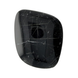 29X21mm Rutilated Quarts On Black Agate