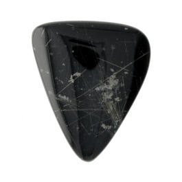27X21mm Rutilated Quarts On Black Agate