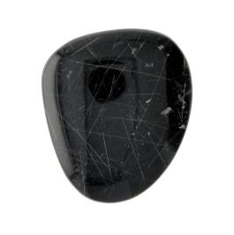 29X25mm Rutilated Quarts On Black Agate