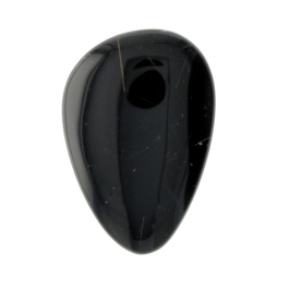 27X18mm Rutilated Quarts On Black Agate