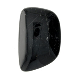 29X19mm Rutilated Quarts On Black Agate