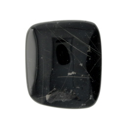 23X20mm Rutilated Quarts On Black Agate
