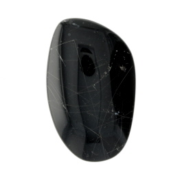 29X15mm Rutilated Quarts On Black Agate