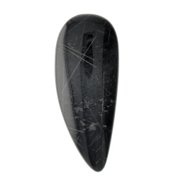 29X8mm Rutilated Quarts On Black Agate